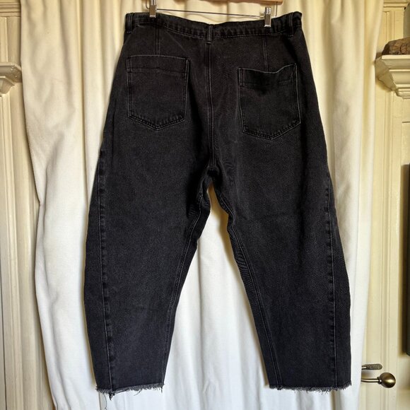 ROUCHA Delveaux faded black 100% cotton jeans Size D (XL) - Picture 1 of 5